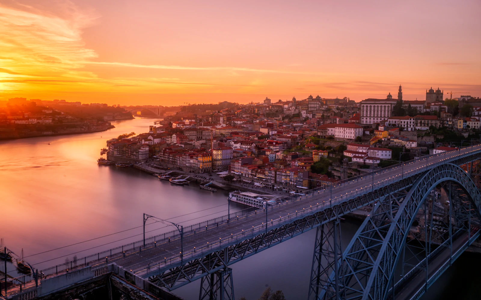 Porto skyline and Douro river in Portugal